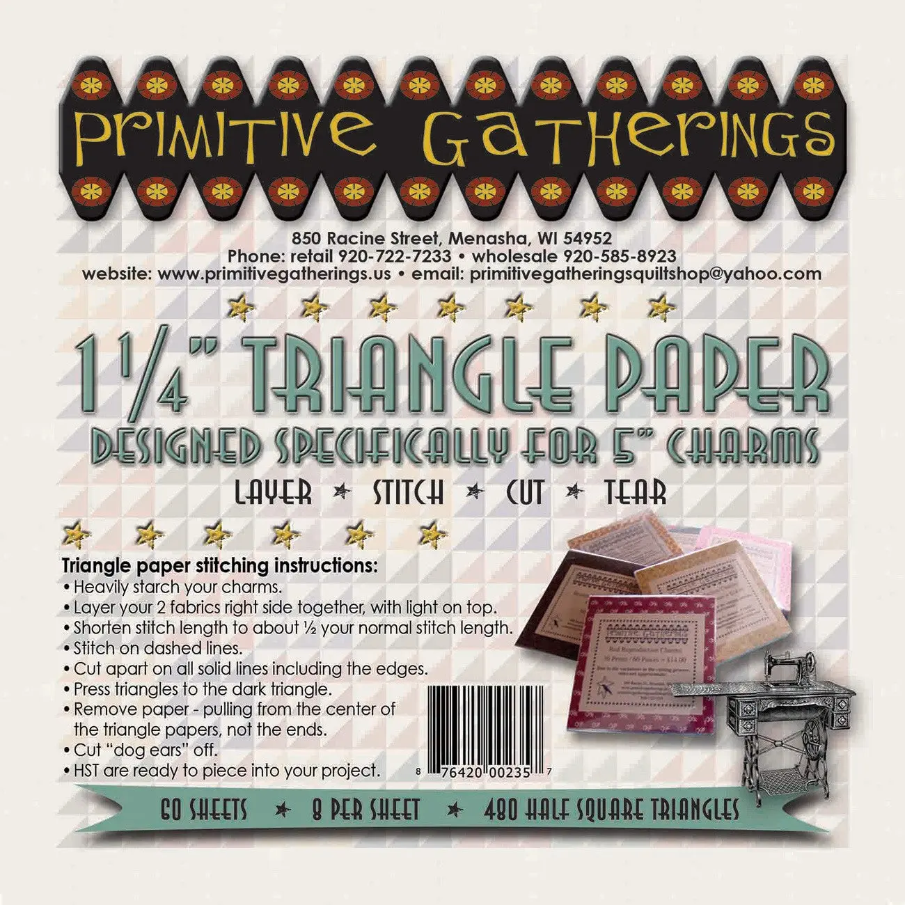 1-1/4in Triangle Charm Paper