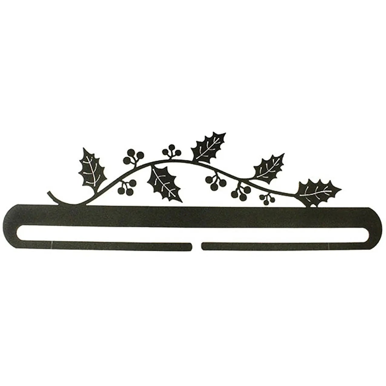18in Holly n Berries Split Bottom Charcoal