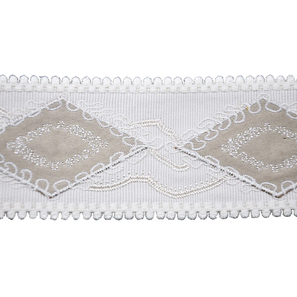 2 3/8-inch Decorative Woven Trim Tape – Diamond Pattern – 5 Yard Roll | Style BR-7592