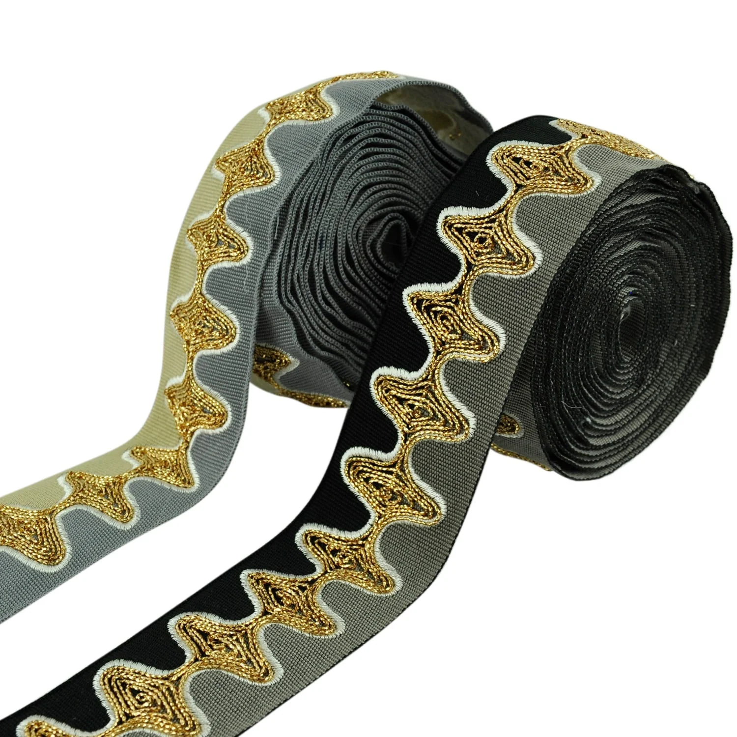 2-inch Decorative Bose Waves Embroidered Trim Tape – 5 Yard Roll | Style BR-7533 - Image 5