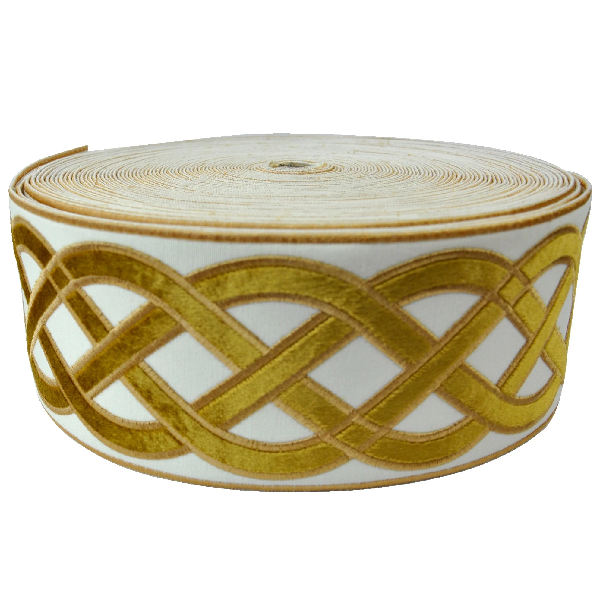 3 3/4-inch Velvet Embossed Decorative Trim Tape – 5 Yard Roll | Style BR-7526 - Image 5
