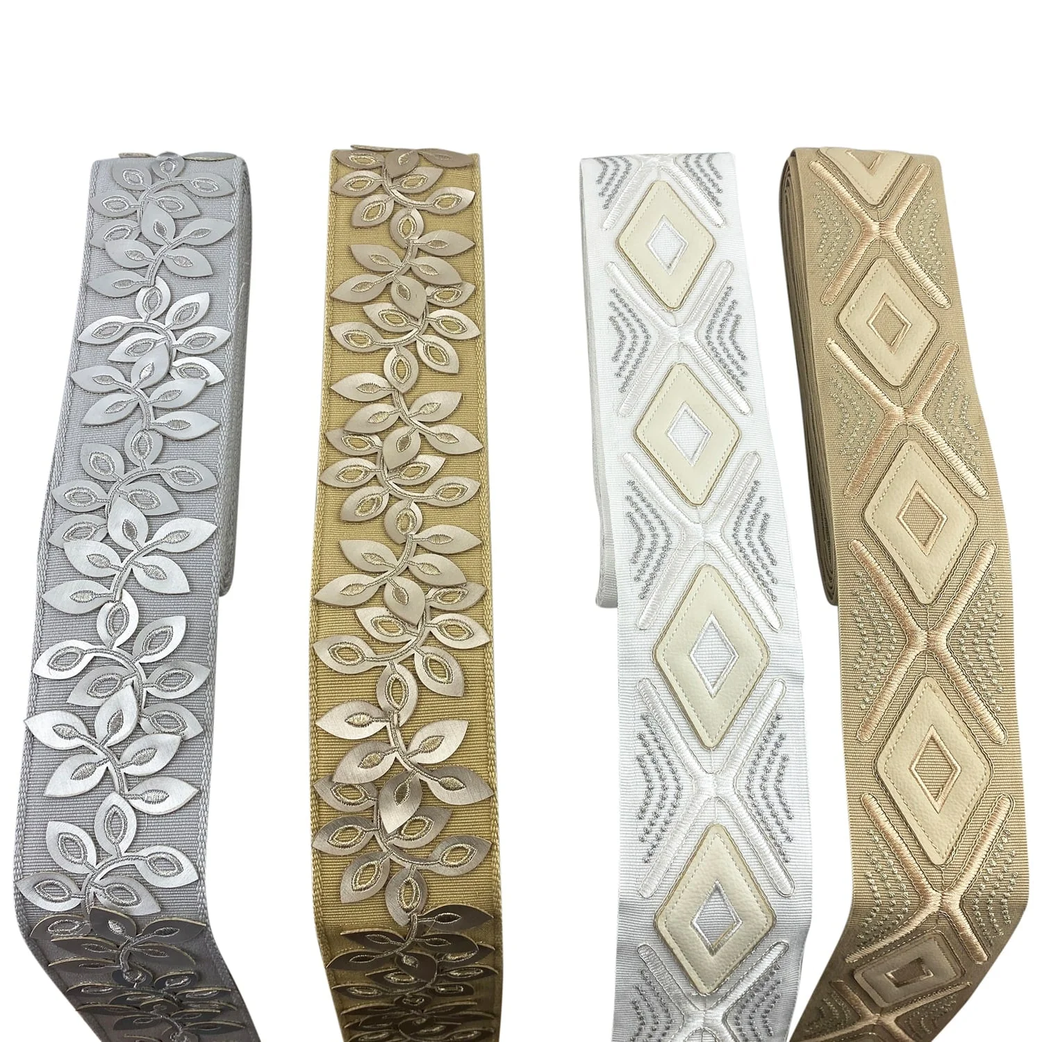 3-inch Decorative Embossed Floral Design Tape Trim – 5 Yard Roll | Style BR-7537 - Image 3