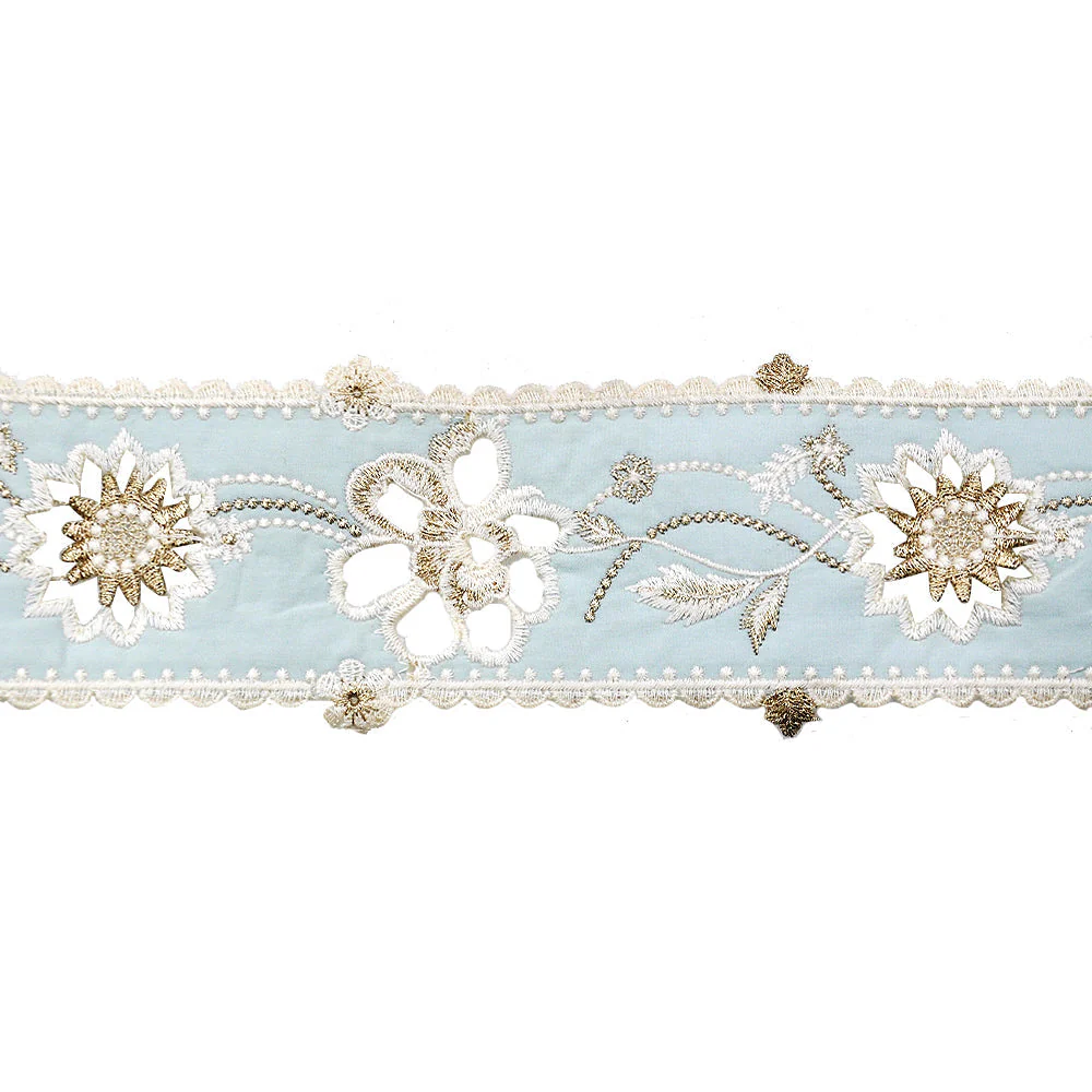 3-inch Floral Lace Trim Tape – 5 Yard Roll | Style BR-7556