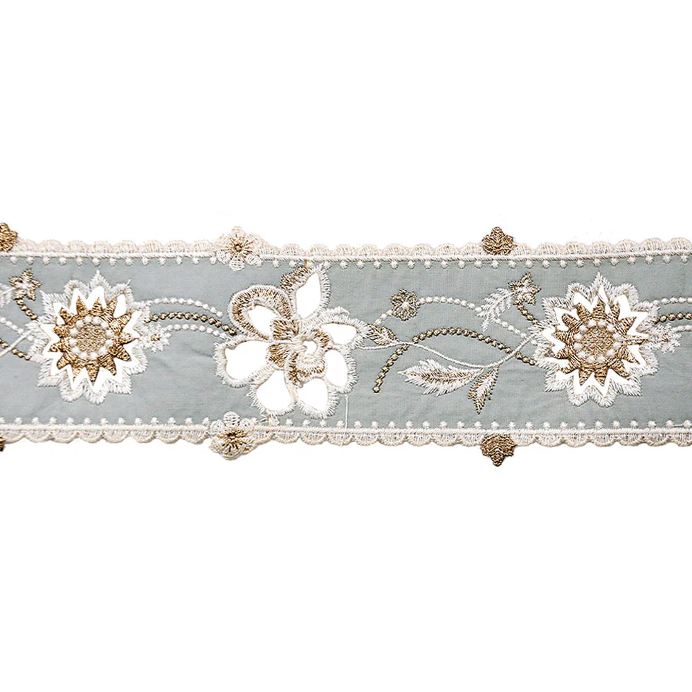 3-inch Floral Lace Trim Tape – 5 Yard Roll | Style BR-7556 - Image 3