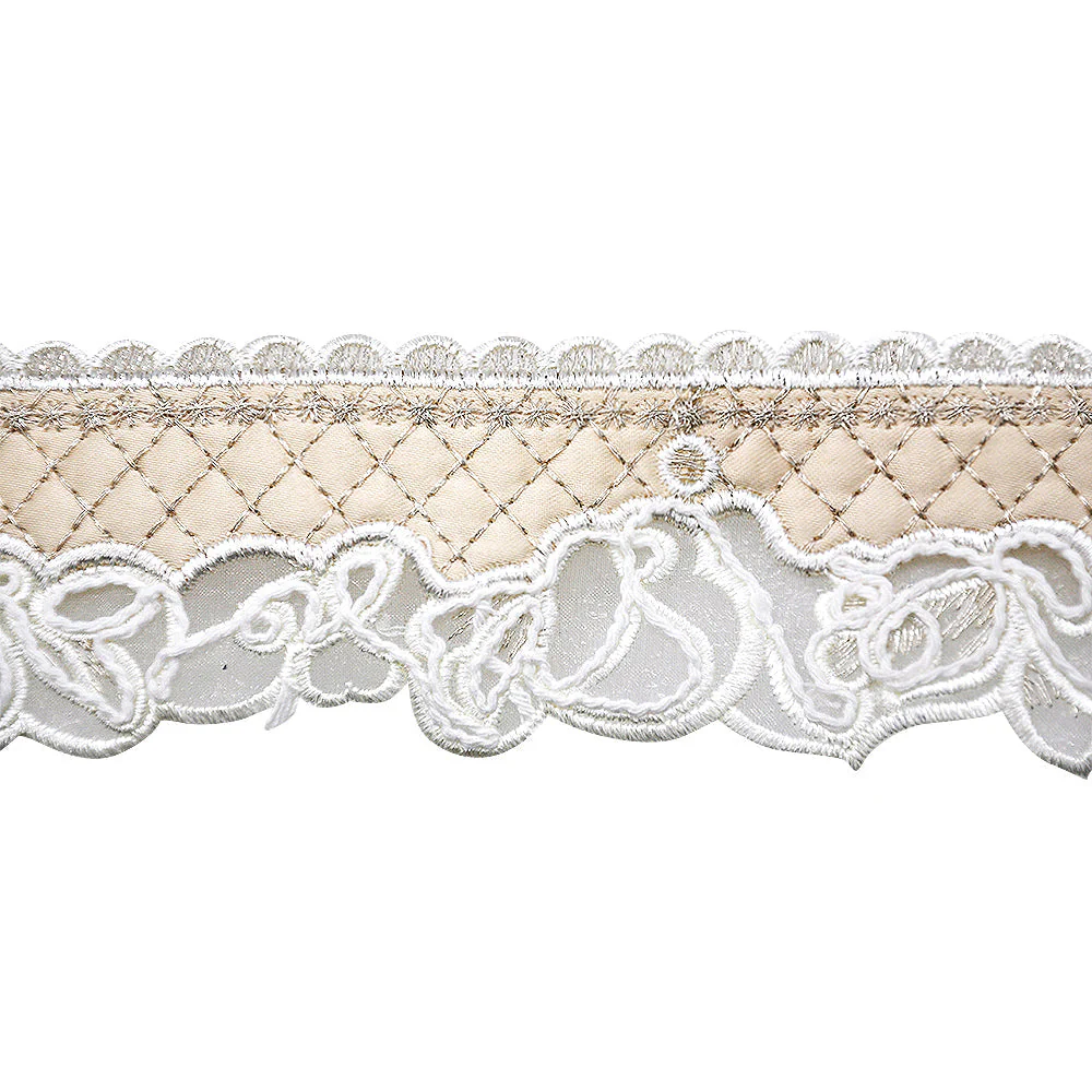 4-inch Elegant Lace Trimming – 5 Yard Roll | Style BR-7542 - Image 2