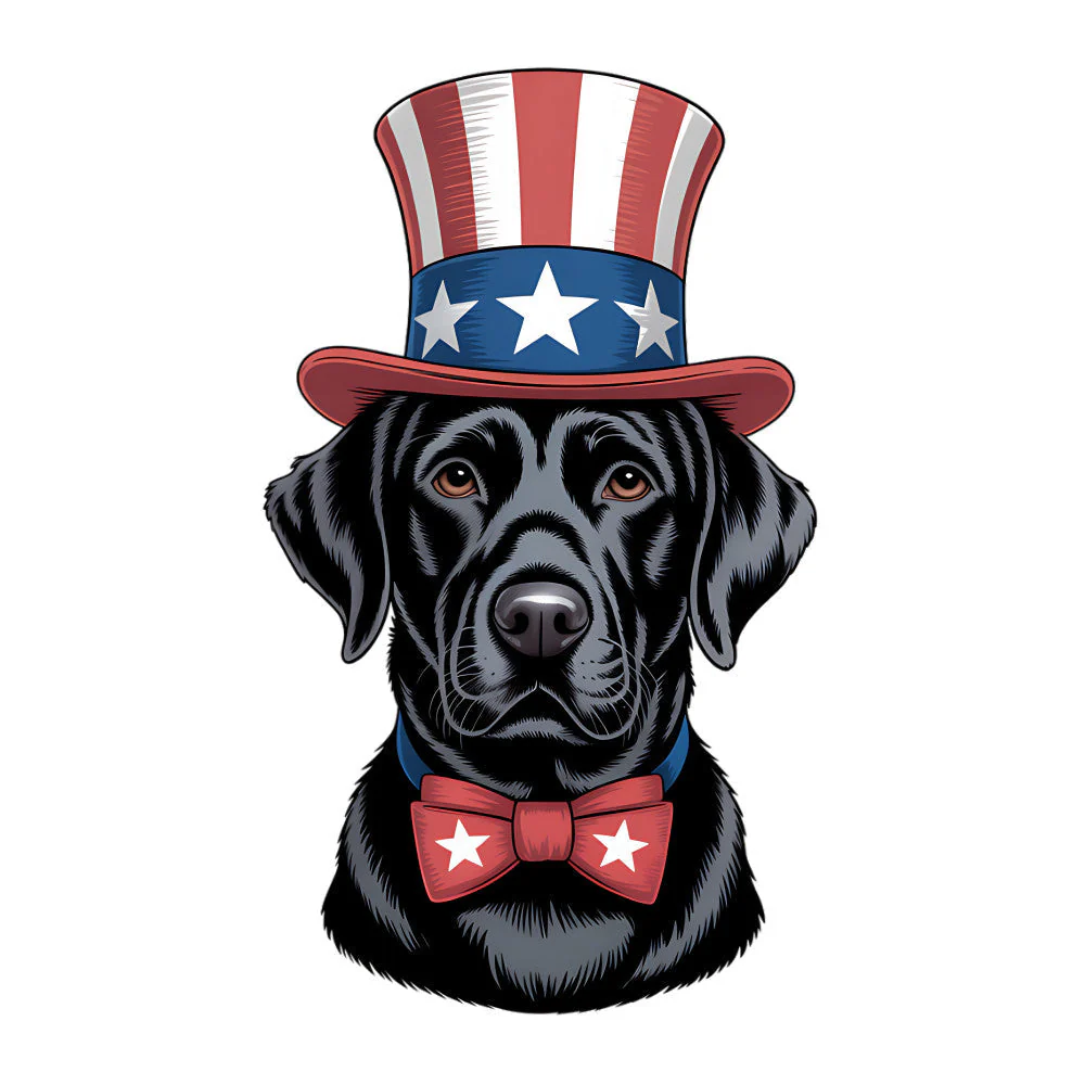 4th of July Dog Fabric Panel 14