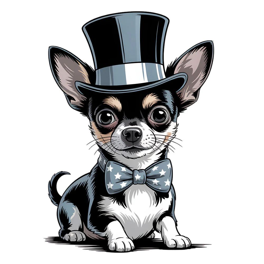 4th of July Dog Fabric Panel 16