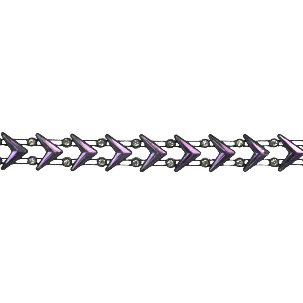 5/8" Rhinestone Arrow Trim – 5-Yards Geometric Crystal Chain Trim – DIY, Bridal & Fashion Embellishment - Image 4