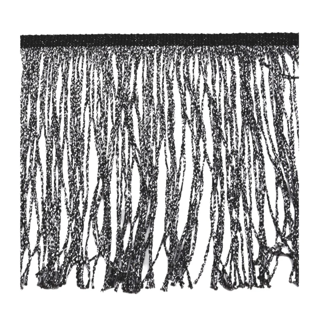 6-inch Metallic Chainette Fringe Trim, 15-Yard Roll – for Costumes, Apparel & Home Decor - Image 2