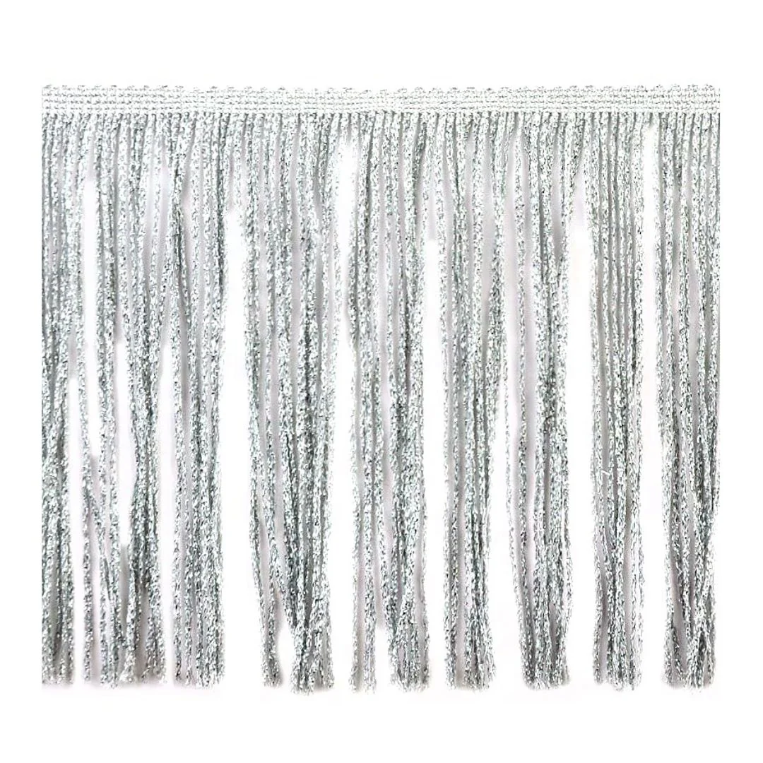 6-inch Metallic Chainette Fringe Trim, 15-Yard Roll – for Costumes, Apparel & Home Decor - Image 4
