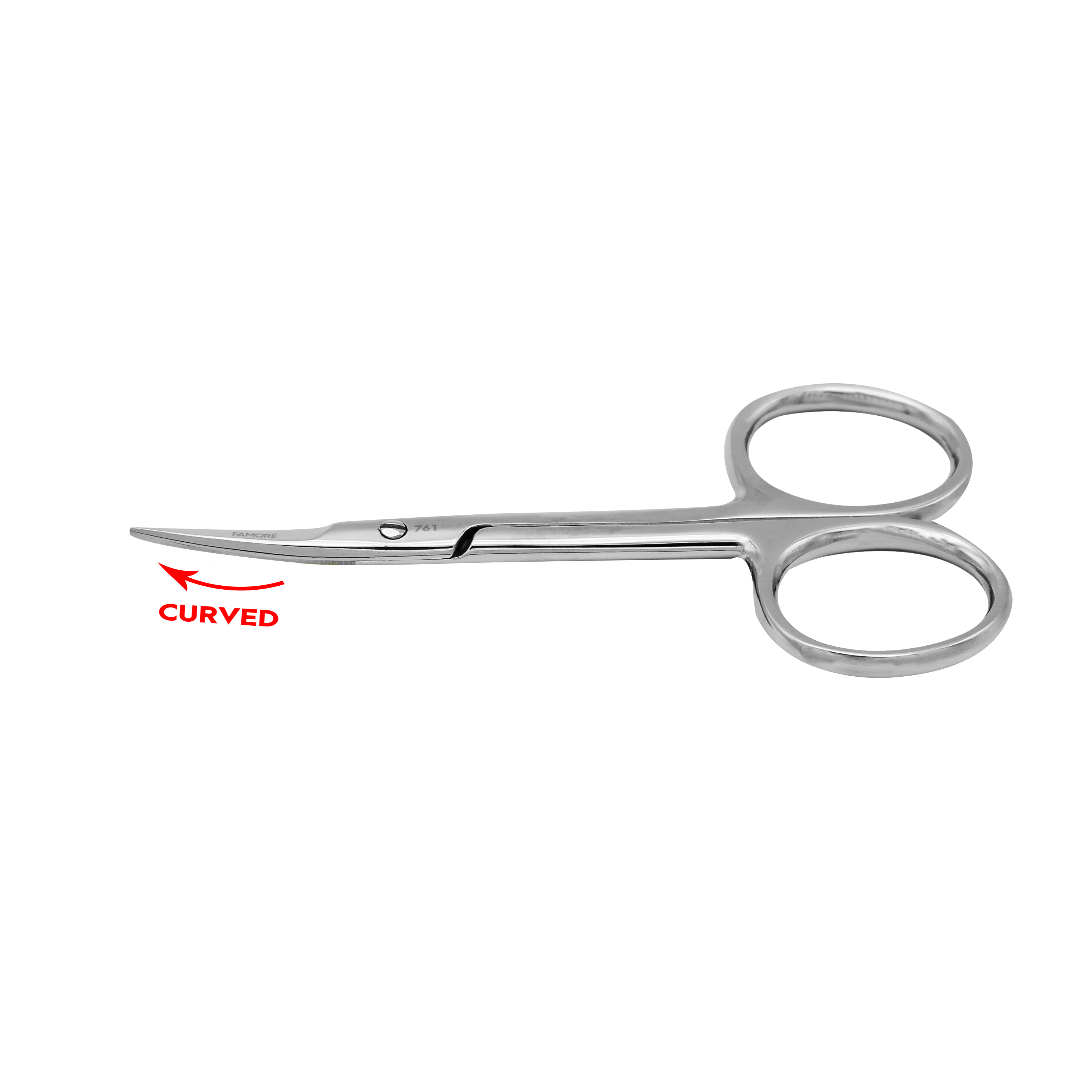761 - 3.5" Curved Silver Scissors