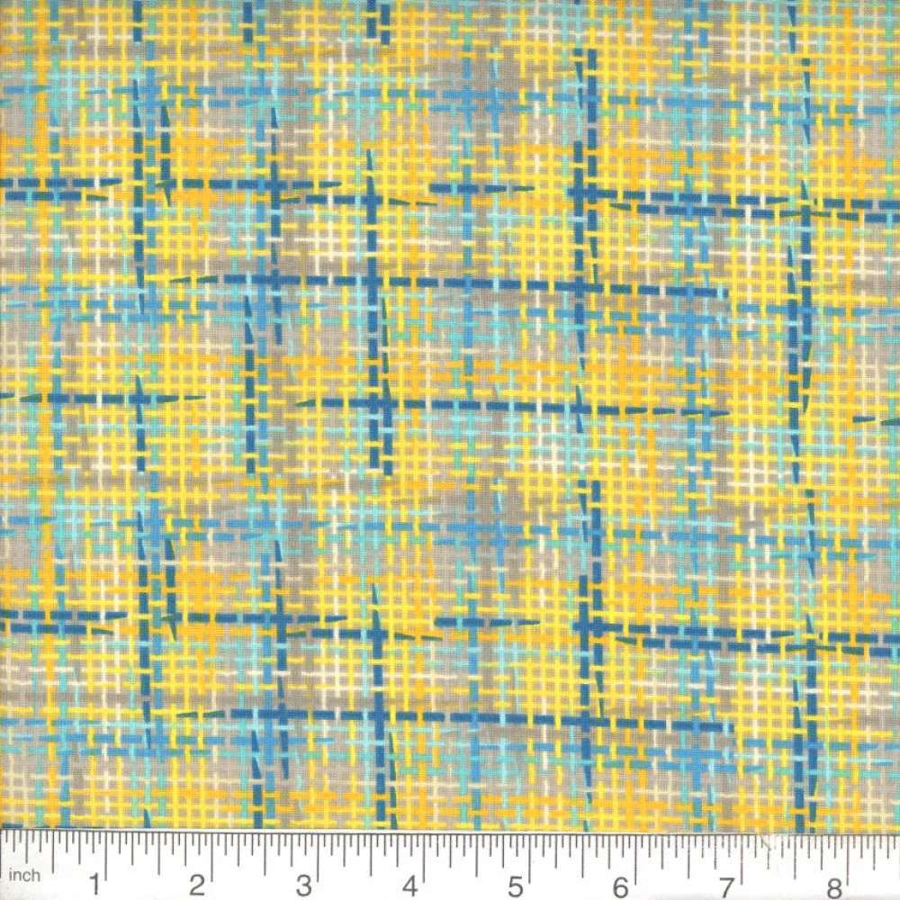 Lemon & Sky Zapper 45" wide Fabric per yard