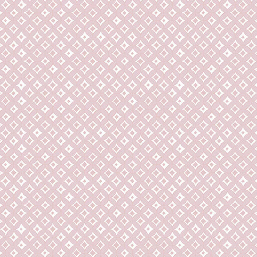 A Heart Led Life - Tonal Diamonds - Light Mauve 44" / 45" Fabric Per Yard