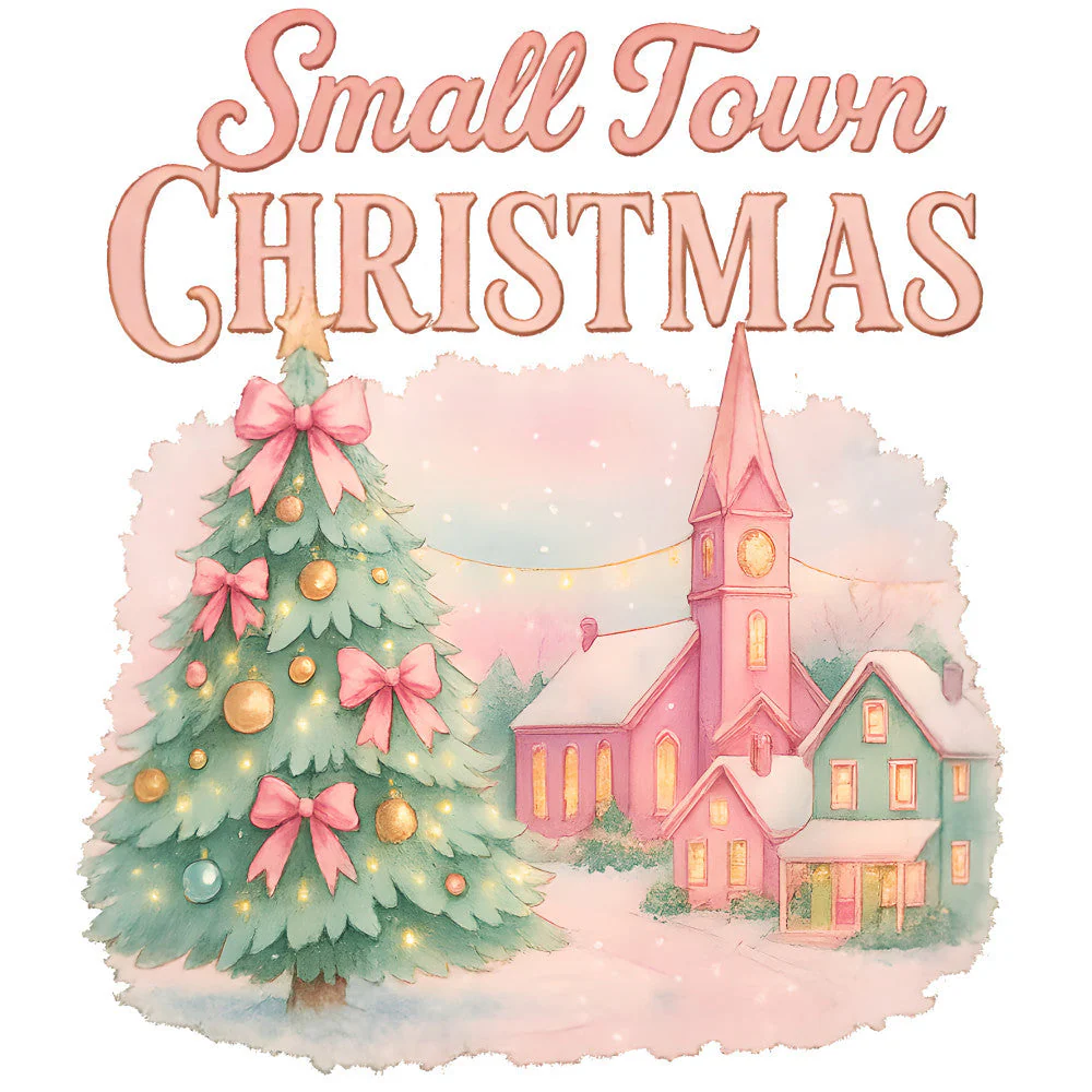 A Pink Christmas Fabric Panel 16