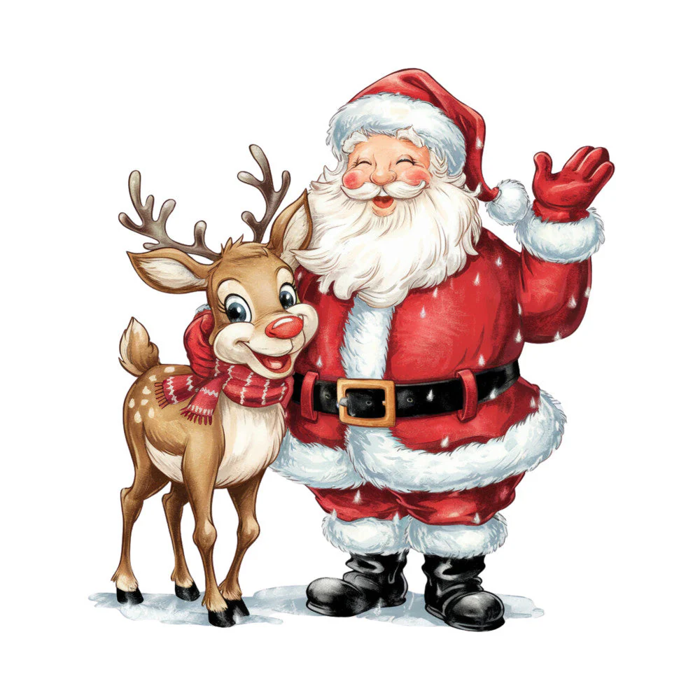 Adorable Santas Fabric Panel 5