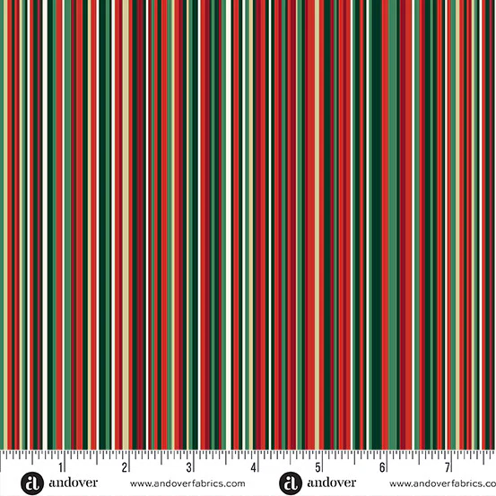 Adorn Classic Stripe Green 44"/45" Cotton Fabric Per Yard