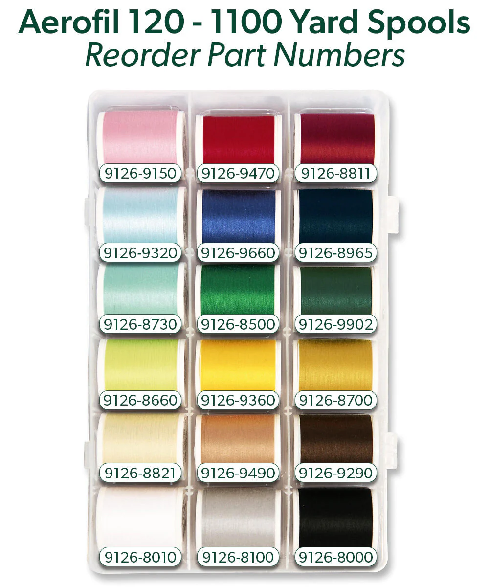 Aerofil 120 – Smart Box, 1100-yard (1000m) Spools, 18 Colors - Image 5