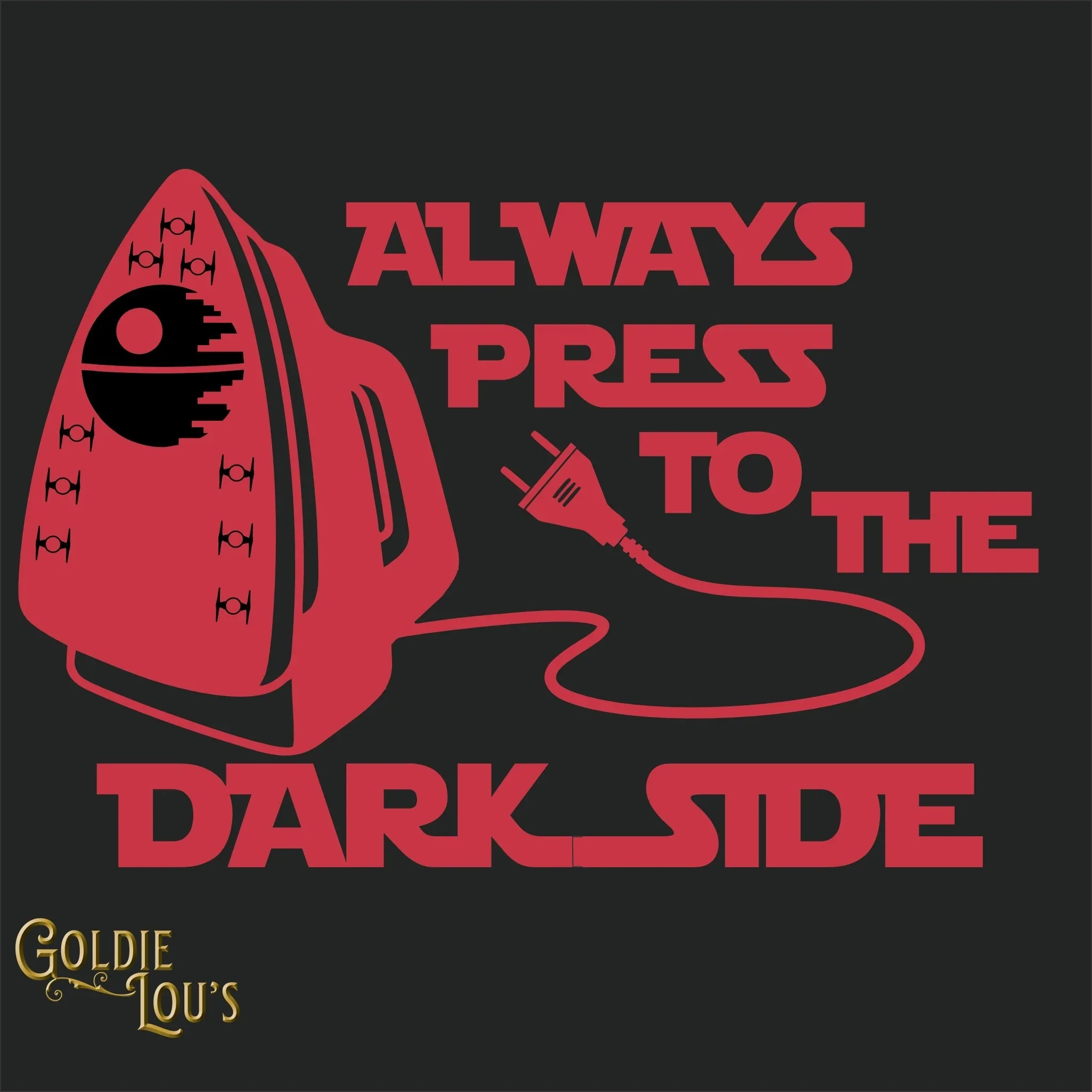 Always Press to the Dark Side Quilting T-shirt - Image 2