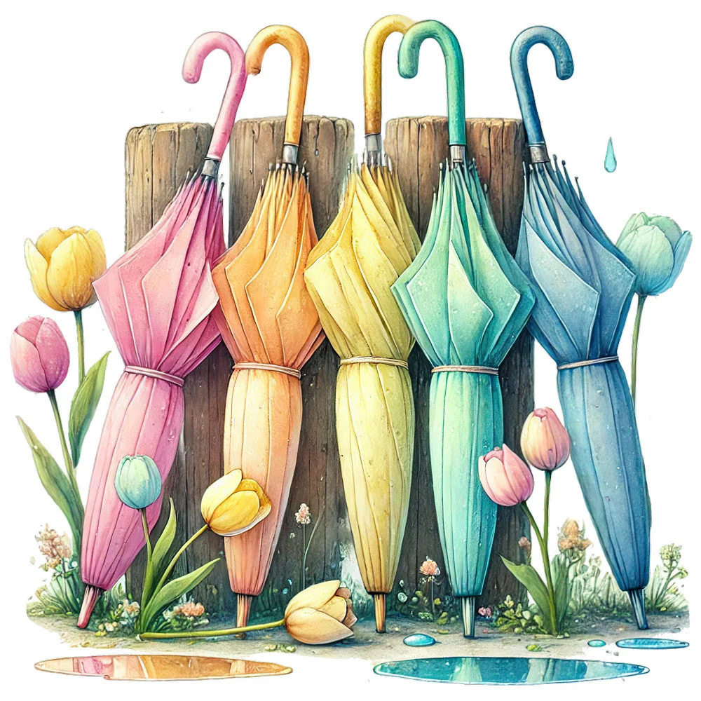 April Showers Fabric Panel 8