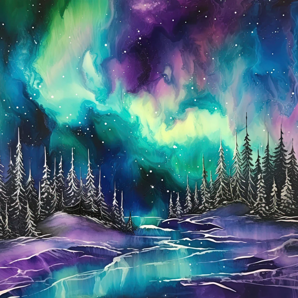 Aurora Inkscapes Fabric Panel 9