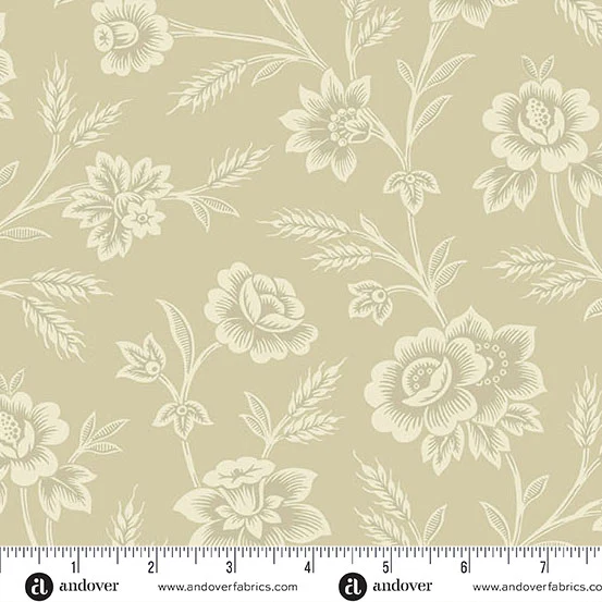 Autumn Bouquet Cream 108" Cotton Wideback Fabric per yard