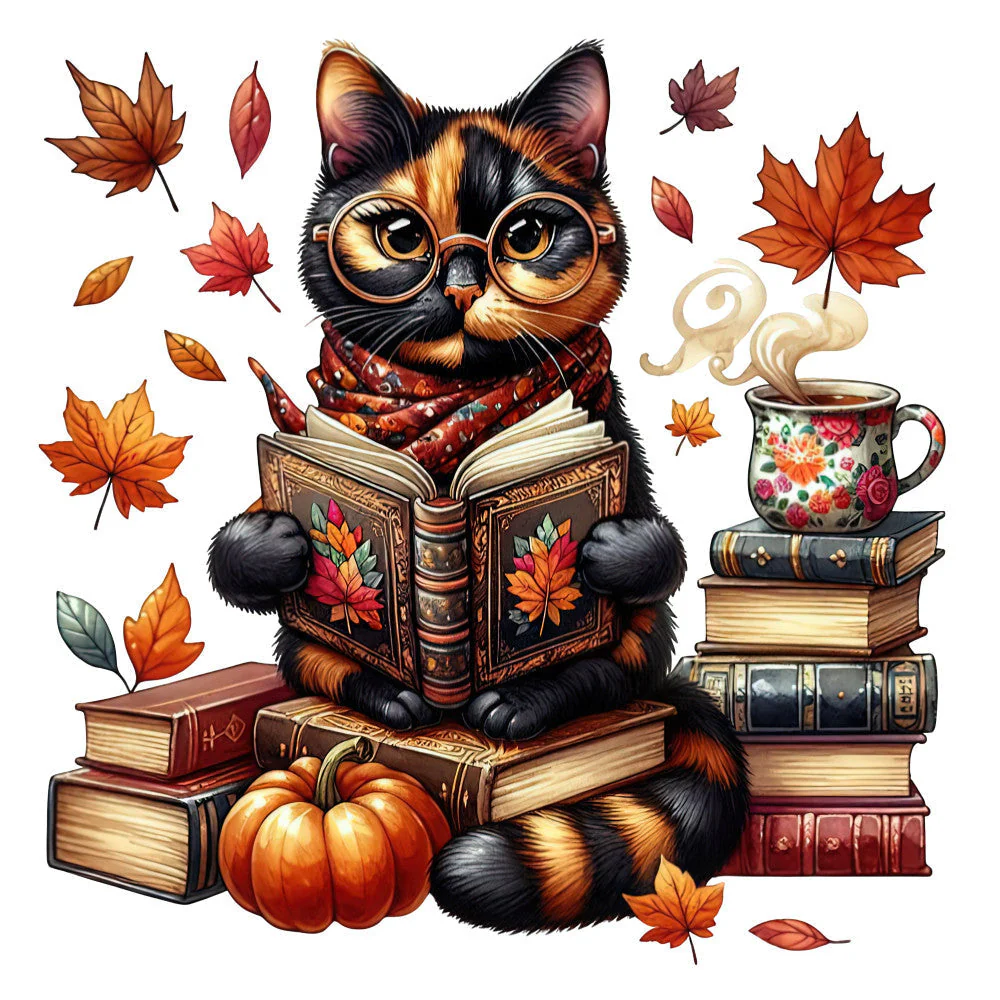 Autumn Cats Fabric Panel 87