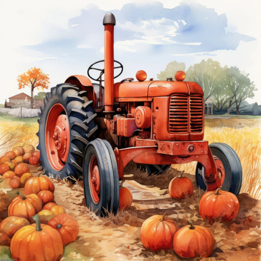 Autumn Pumpkin Patch Fabric Panel 7