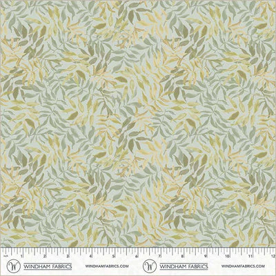 Aviva Foliage Sage Cotton 44"/45" Fabric Per Yard