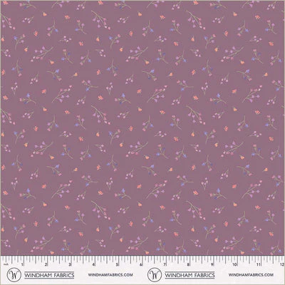 Aviva Sprig Amethyst Cotton 44"/45" Fabric Per Yard