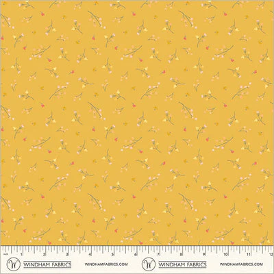 Aviva Sprig Buttercup Cotton 44"/45" Fabric Per Yard