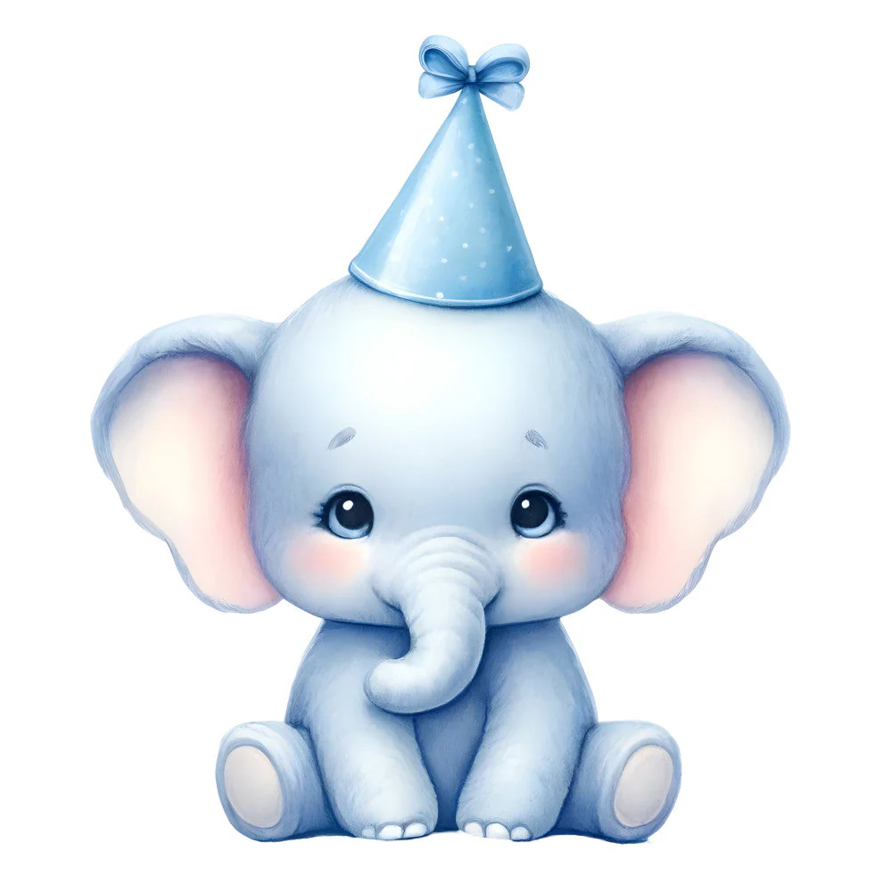 Baby Boy Elephant Fabric Panel 31