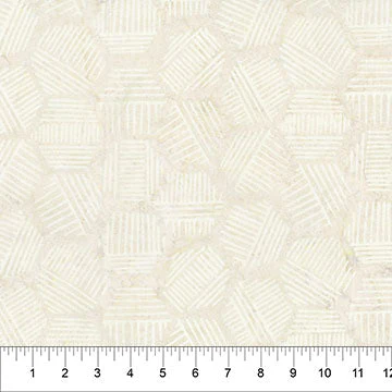 Banyan Light Khaki Hexies Neutral Cotton 44"/45" Fabric Per Yard