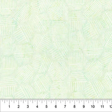 Banyan Pastel Green Hexies Neutral Cotton 44"/45" Fabric Per Yard