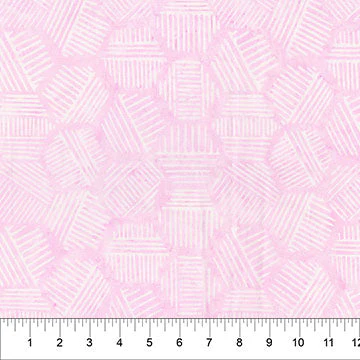 Banyan Pastel Pink Hexies Neutral Cotton 44"/45" Fabric Per Yard