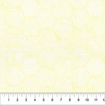 Banyan Pastel Yellow Hexies Neutral Cotton 44"/45" Fabric Per Yard