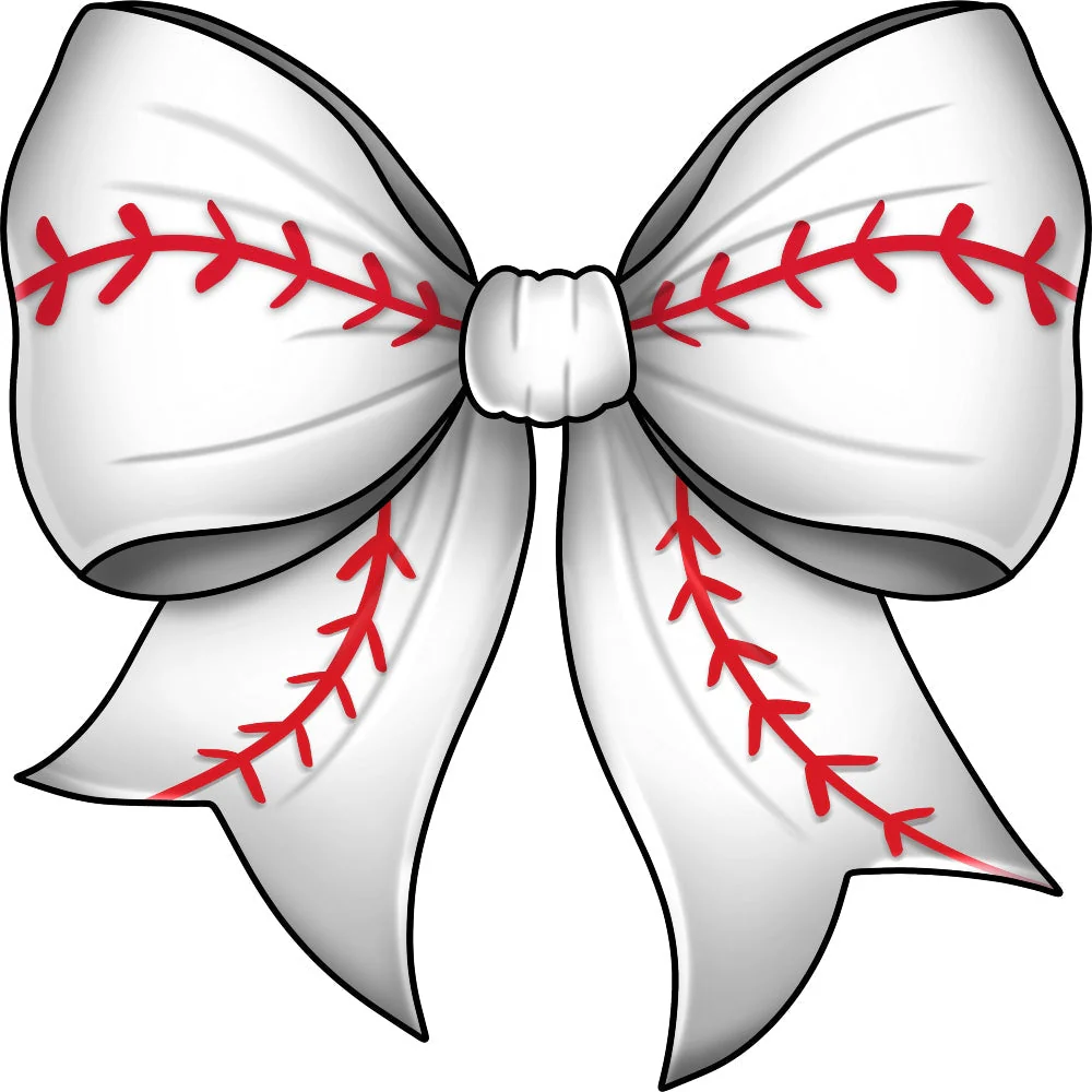 Baseball Bow Fabric Panel