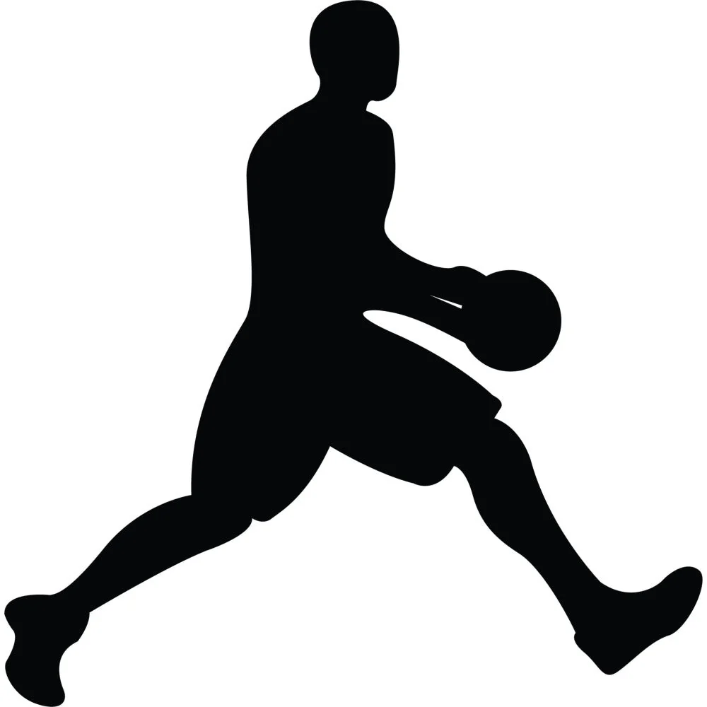 Basketball Player Silhouette Fabric Panel 14