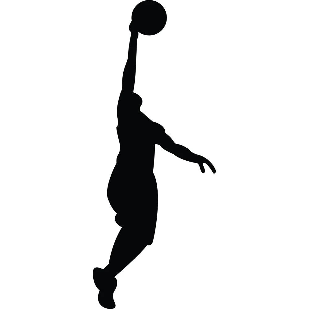 Basketball Player Silhouette Fabric Panel 15