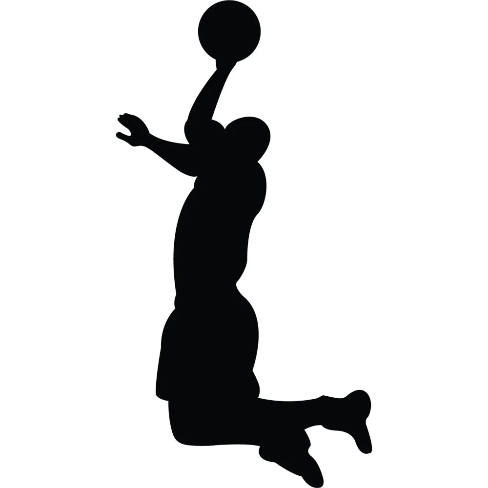 Basketball Player Silhouette Fabric Panel 20