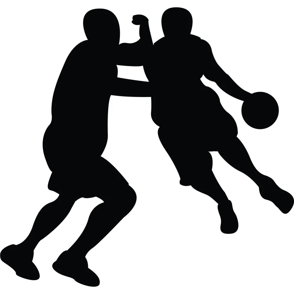 Basketball Player Silhouette Fabric Panel 23