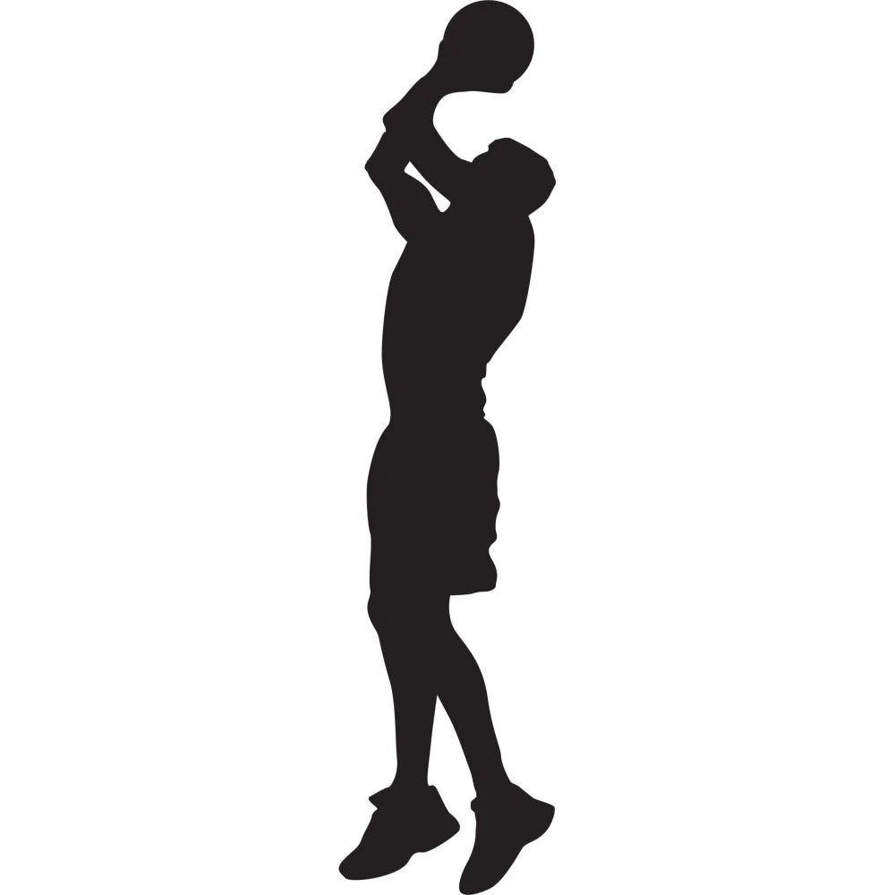 Basketball Player Silhouette Fabric Panel 8