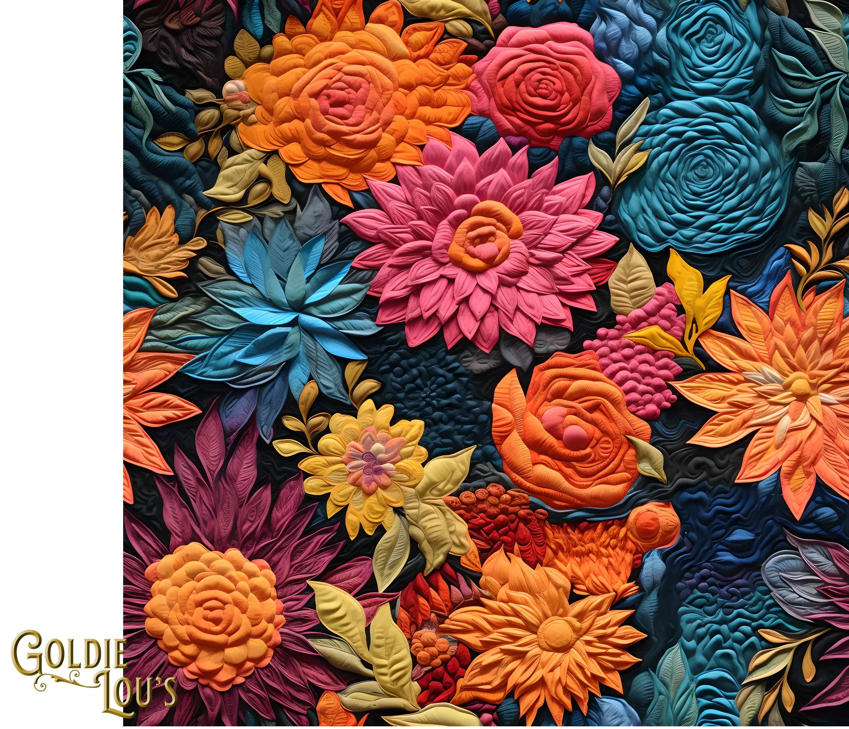 Batik Flowers Skinny Tumbler - Image 2