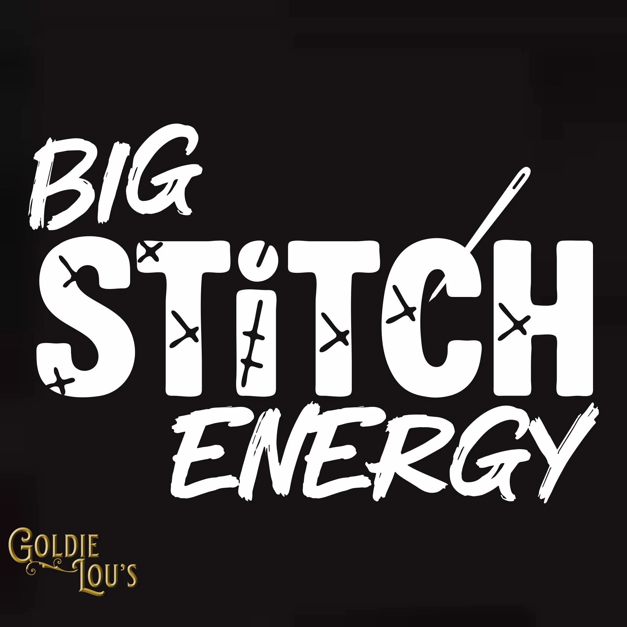 Big Stitch Energy Dark Quilting T-shirt - Image 2