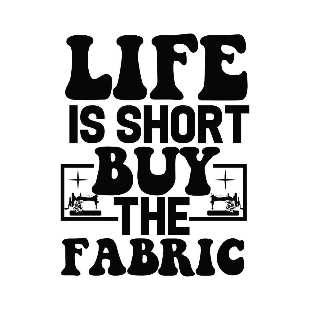 Black and White Buy the Fabric Panel