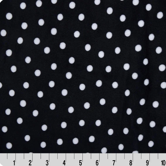 Digital Cuddle Black Dot 58" - 60" Fabric per yard