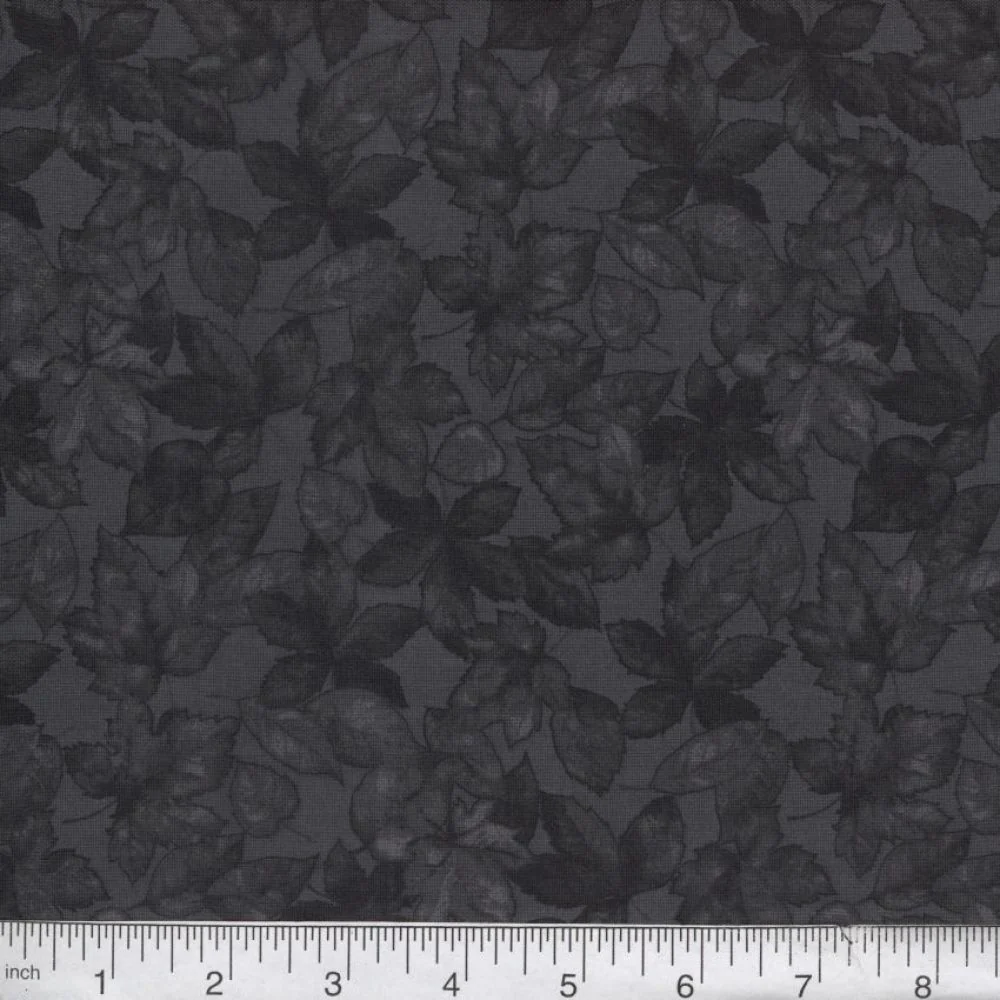 Black Harvest Leaves 45" Wide Cotton Fabric Per Yard