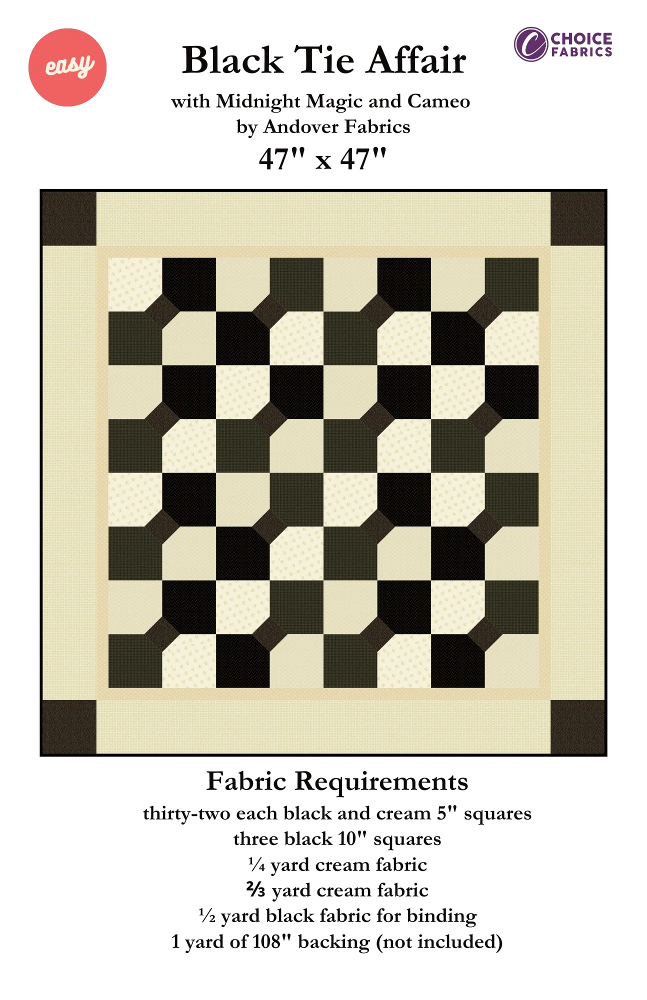 Black Tie Affair - Quilt Kit - Image 3
