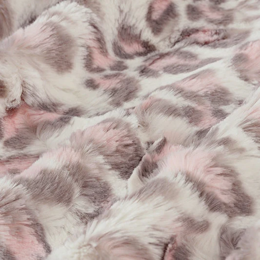 Blush Luxe Cuddle Leopard 58"/60" Fabric per yard - Image 3