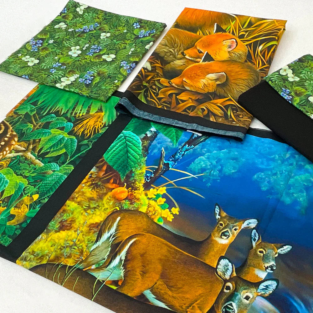 Boundless North American Wildlife Forestry Quilt Kit by Elise Lea - includes pattern - Image 3