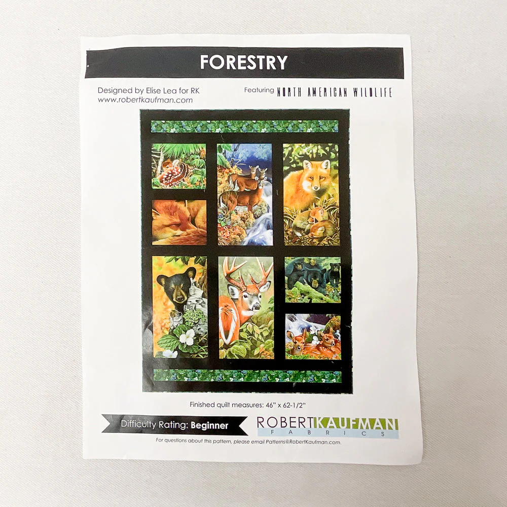 Boundless North American Wildlife Forestry Quilt Kit by Elise Lea - includes pattern - Image 4